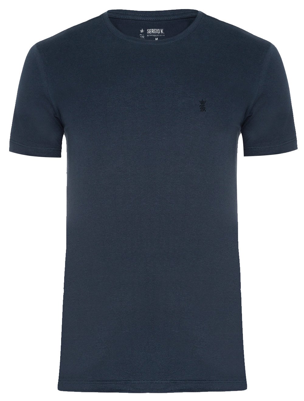 Camiseta Sergio K Masculina Basic Front Black Logo Azul Marinho