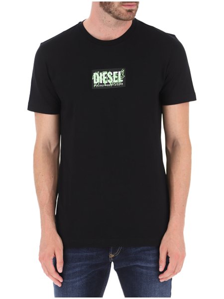 Camiseta Diesel Masculina T-Diegos-N34 Patch Preta