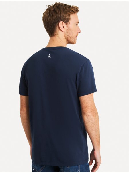 Camiseta Reserva Masculina Estampada R Mandarim Azul Marinho