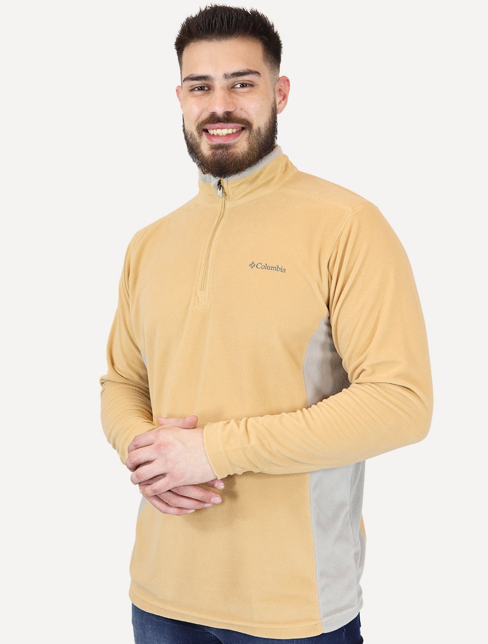batamama様 Blusa Columbia Masculina Klamath Range II Half Zip Amarelo Ocre