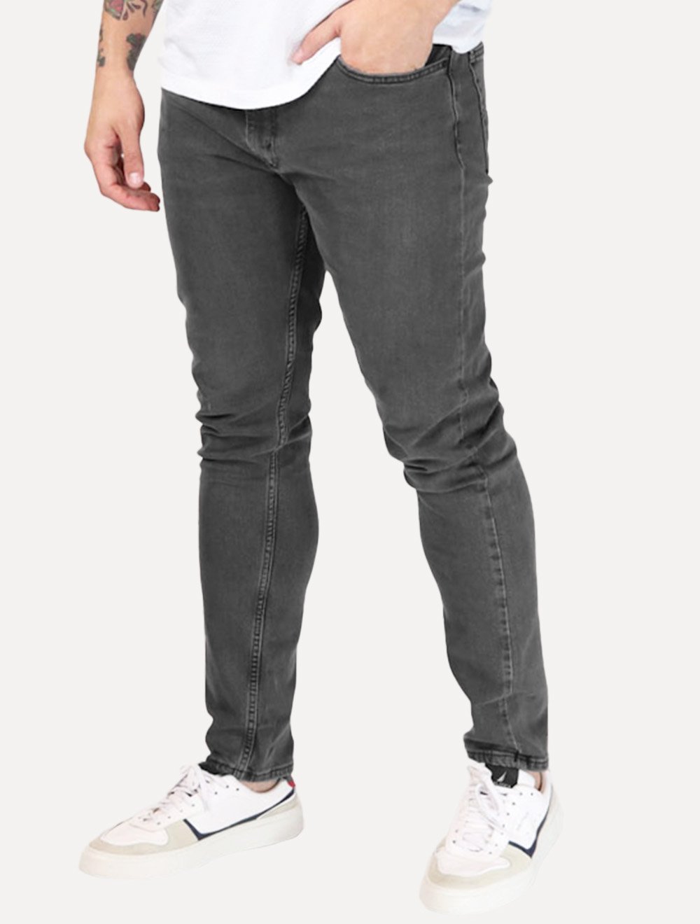 Calça Levis Jeans Masculina 512 Slim Taper Stretch Stanging Cinza