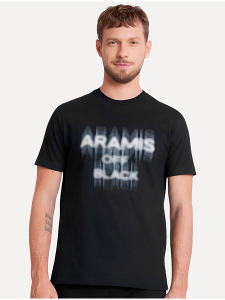 Camiseta Aramis Masculina Blurred Off And Black Preta