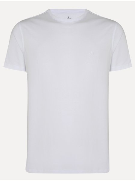 Camiseta Dudalina Masculina Ultrasoft Pima Cotton Logo Branca