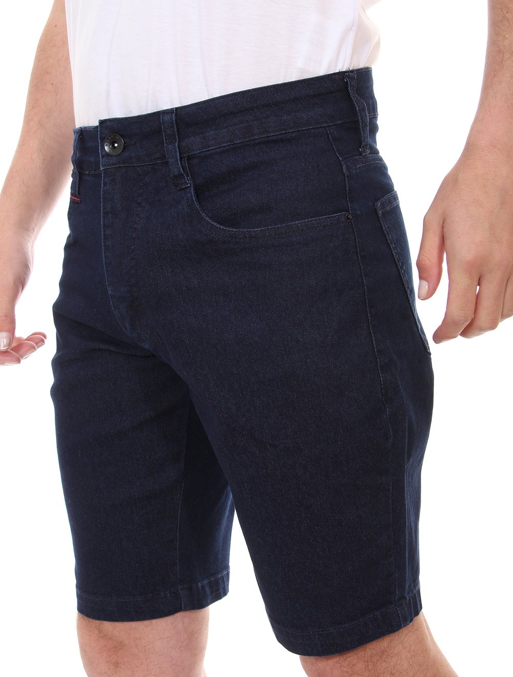 Bermuda Aramis Jeans Masculina Regular Soft 5 Pockets Escura