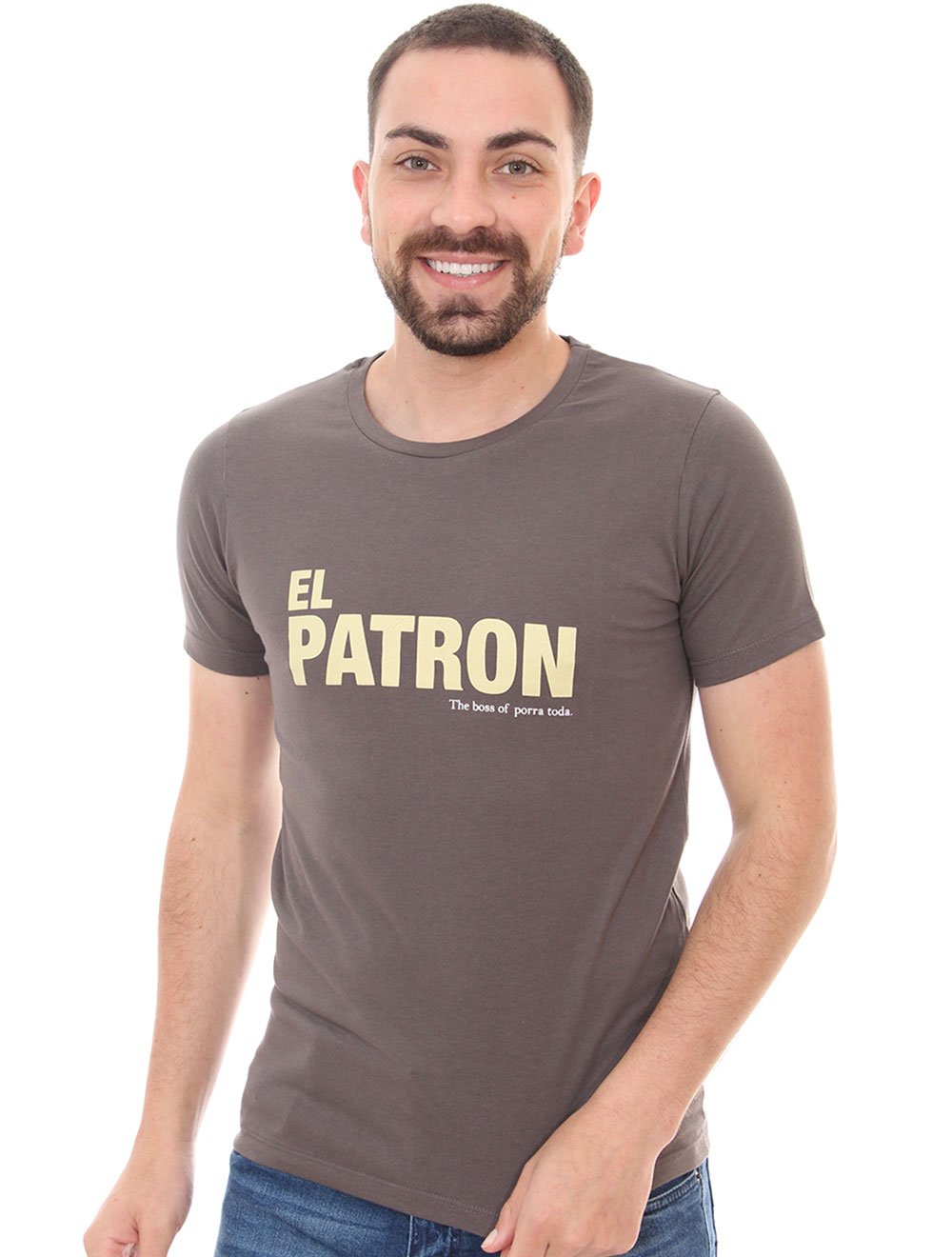Camiseta Sergio K Masculina El Patron Chumbo