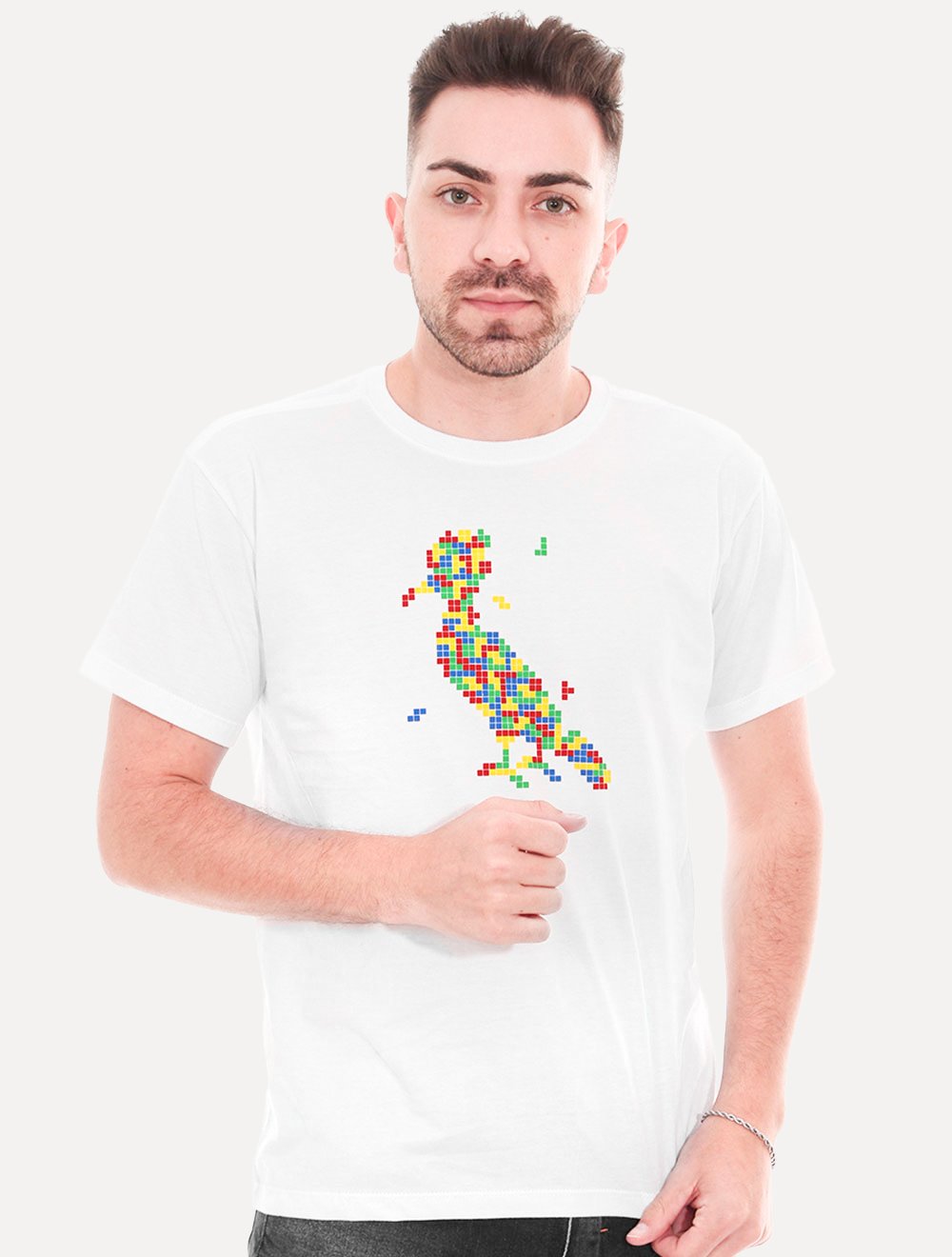 Camiseta Reserva Masculina Tetris Woodpecker Branca