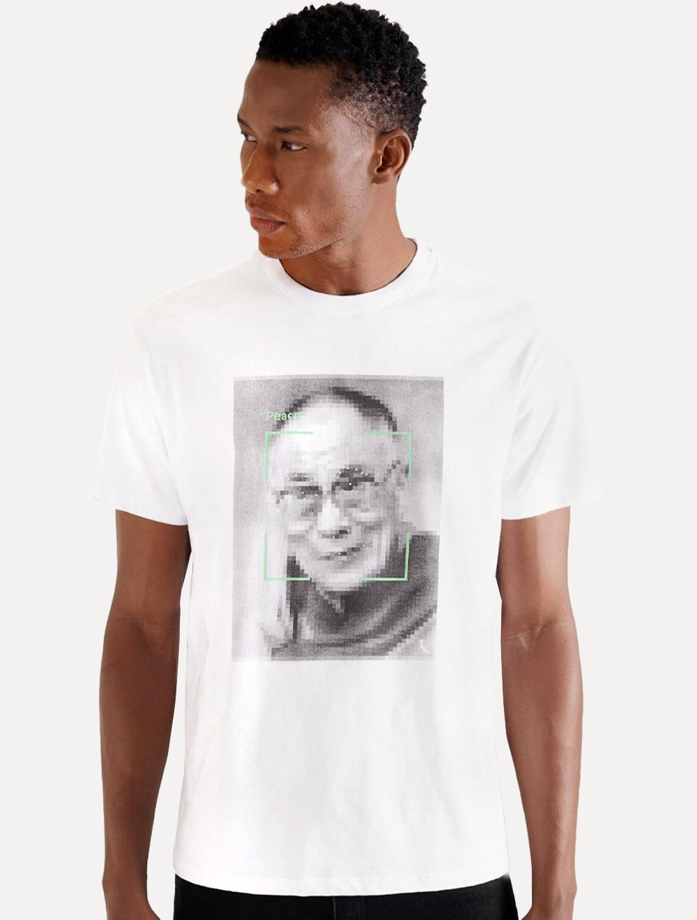 Camiseta Reserva Masculina Peace Print Branca