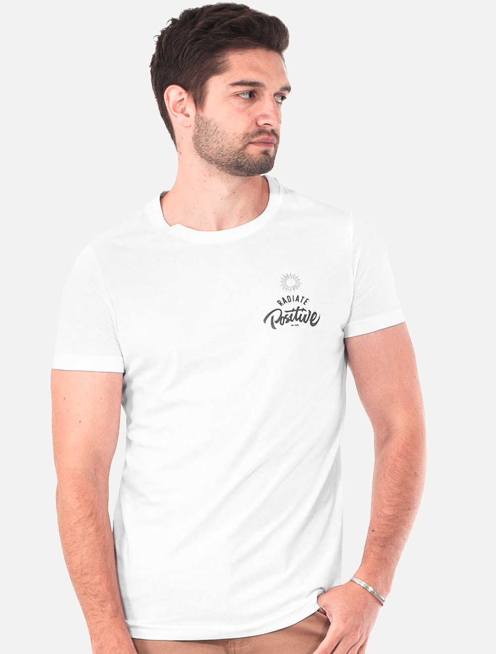 Camiseta Disky Masculina Radiate Positive Branca