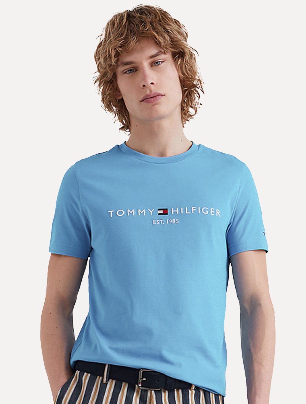Camiseta Tommy Hilfiger Masculina Monotype Roundle Logo Cáqui
