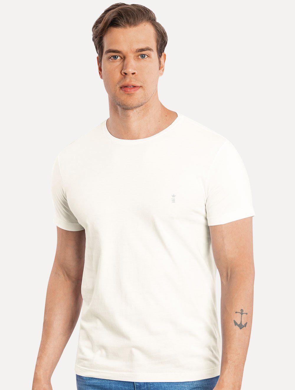 Camiseta Sergio K Masculina Basic Front White Logo Off-White