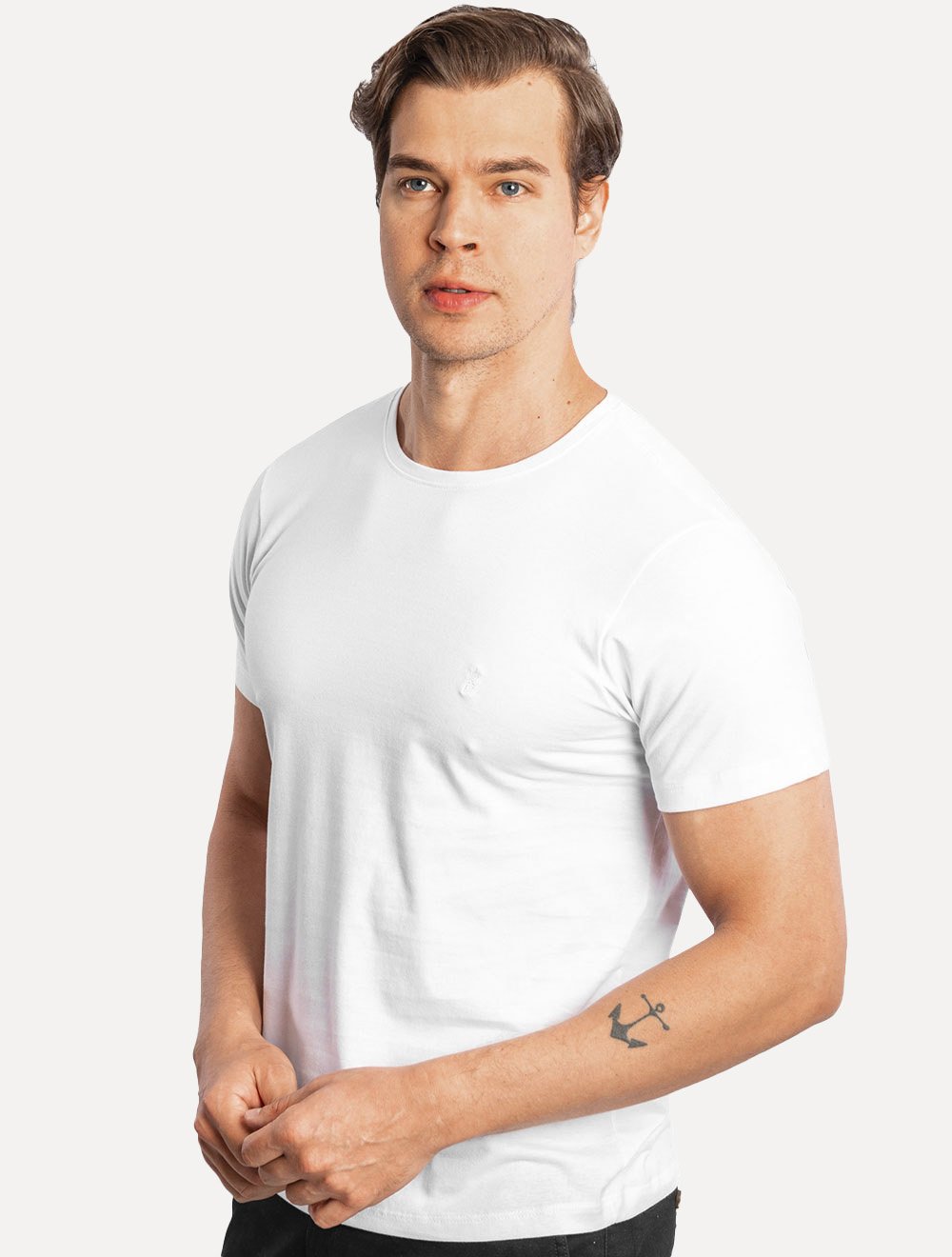 Camiseta Sergio K Masculina Basic Front White Logo Branca