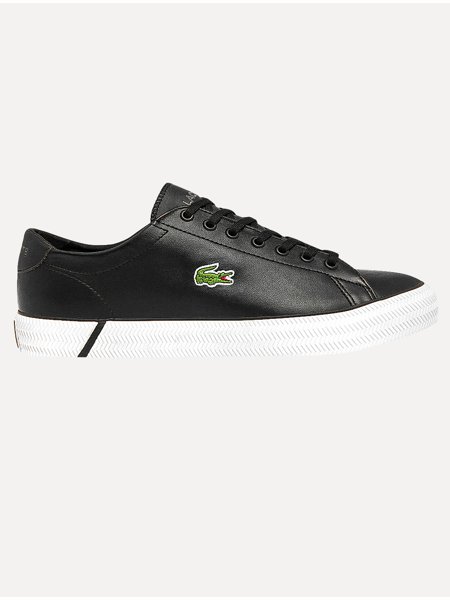 Tênis Lacoste Masculino Couro Gripshot Blk/Wht Preto Secret Outlet