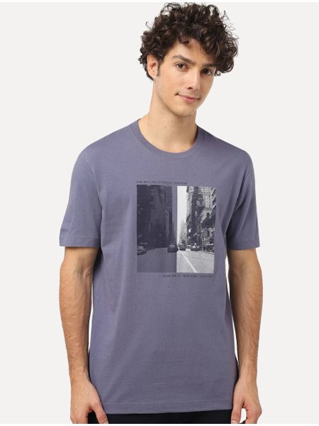 Camiseta Calvin Klein Jeans Masculina Street View Azul Índigo