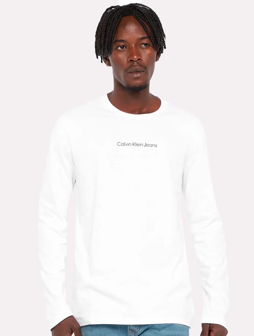 Camiseta Calvin Klein Masculina Manga Longa Institutional New Logo