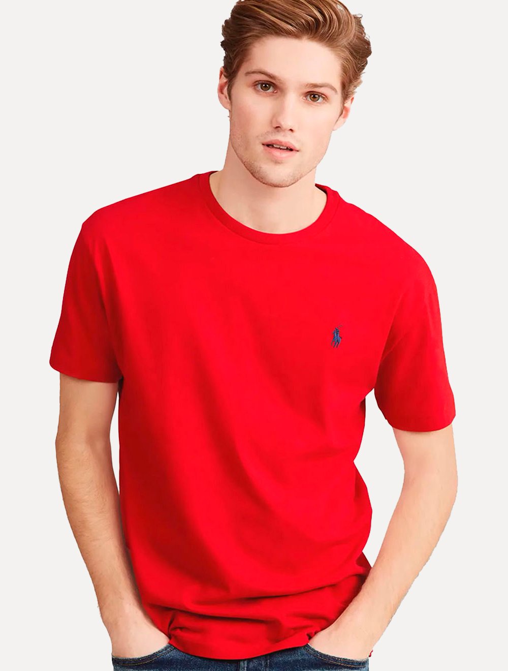 Camiseta Ralph Lauren Custom Fit Vermelha