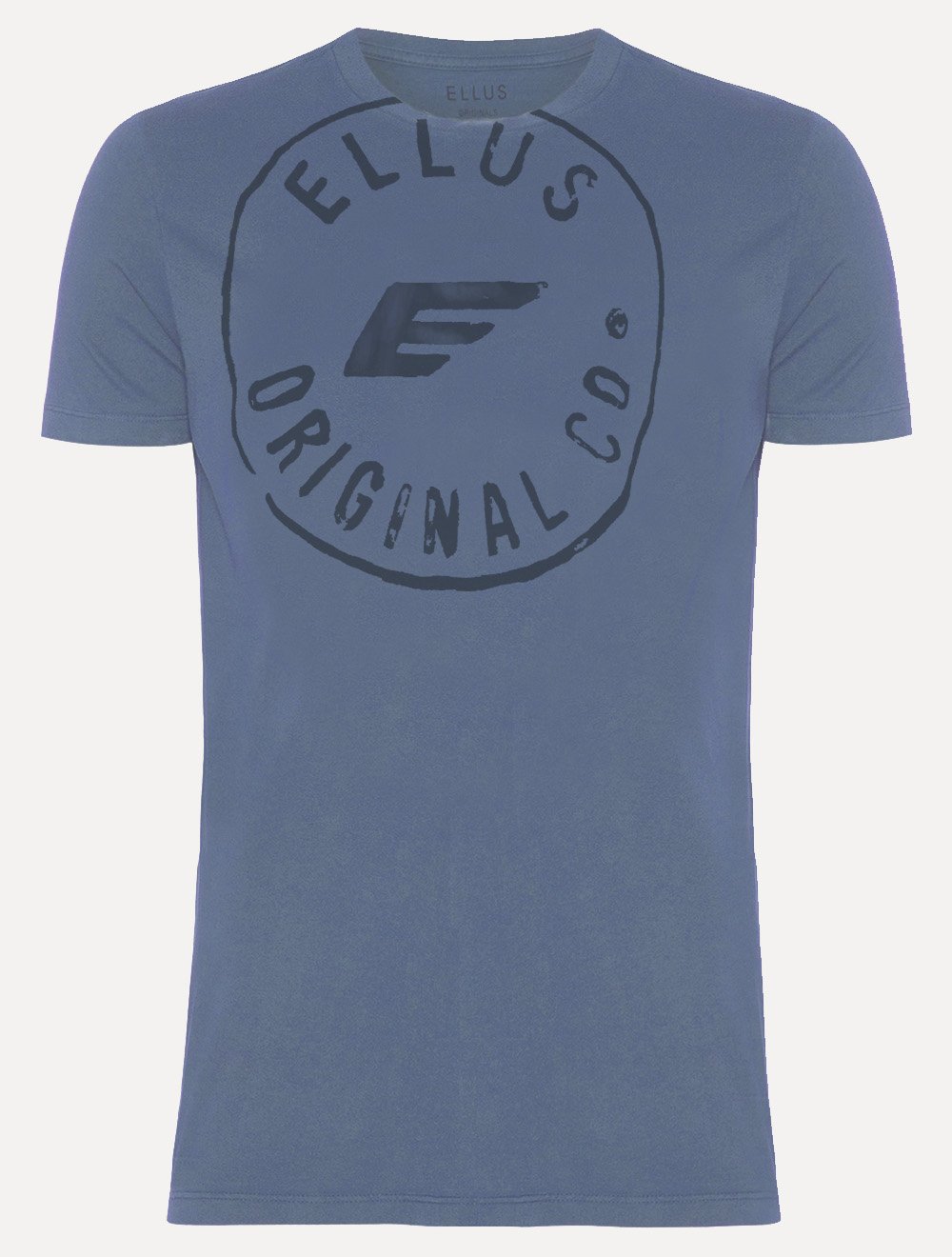 Camiseta Ellus Masculina Cotton Washed Maxi Easa Circle Azul Médio