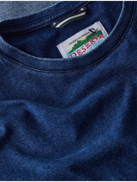Camiseta Reserva Masculina Marmo Corrosão Degradê Azul Índigo