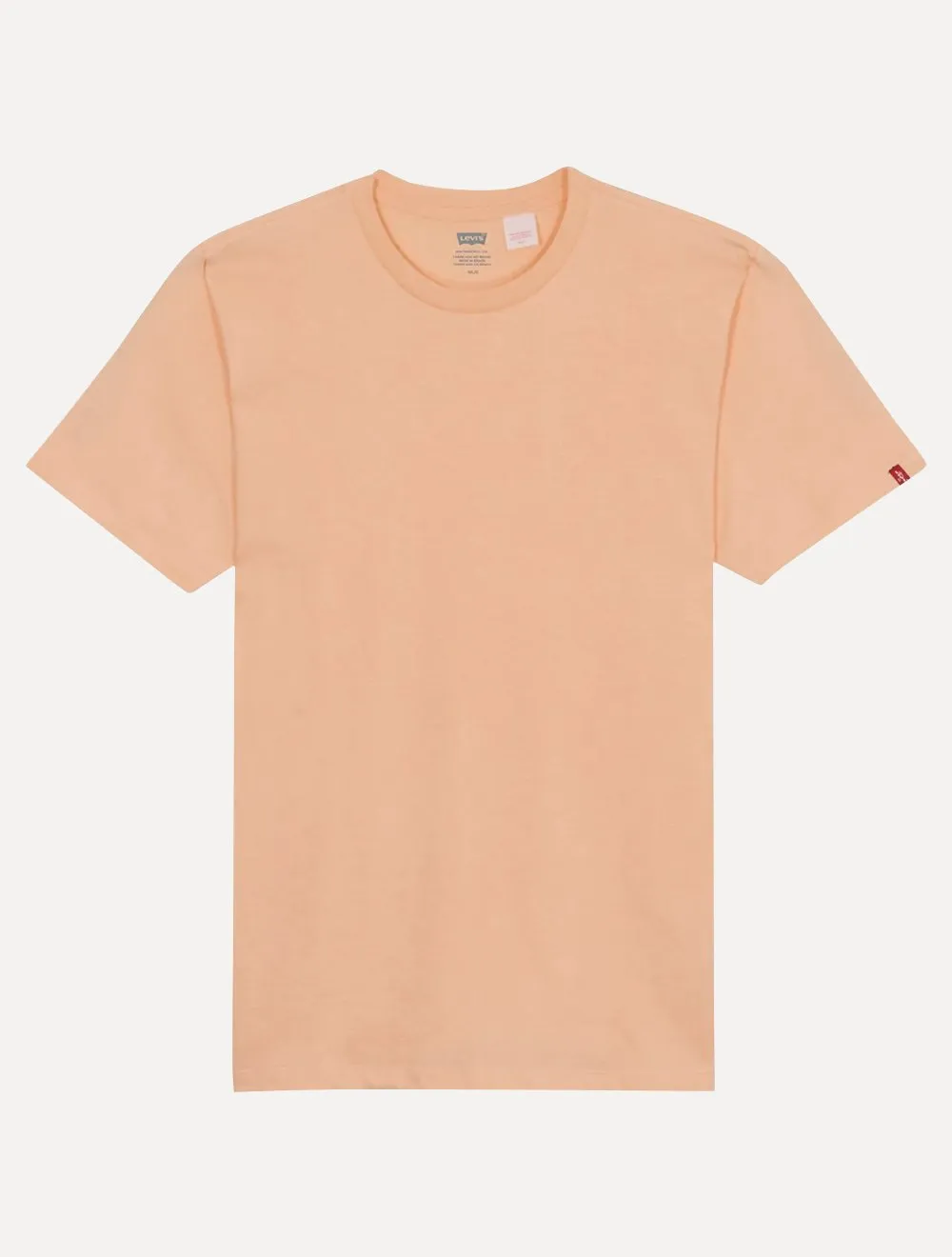 Camiseta Levis Masculina Tag Lisa Laranja Claro