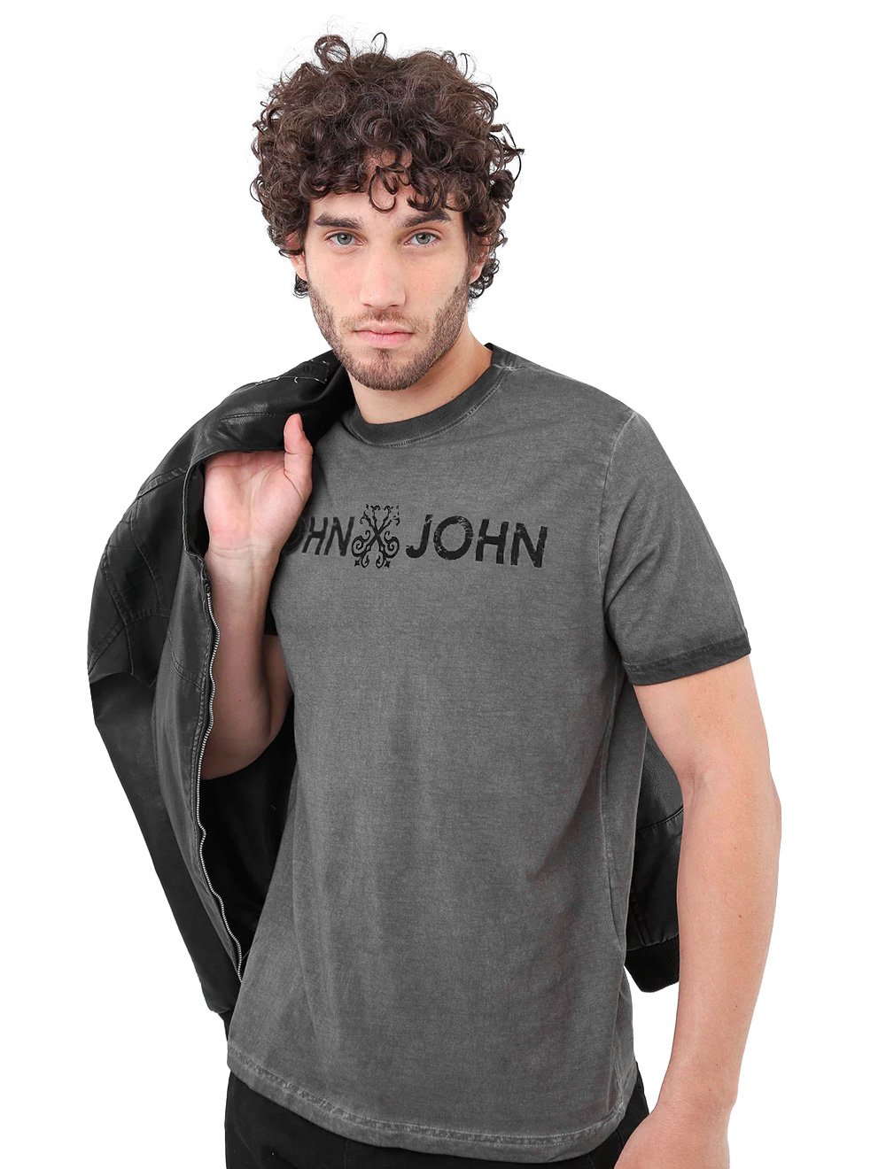 Camiseta John John Basic Logo Masculina Preto - Compre Agora