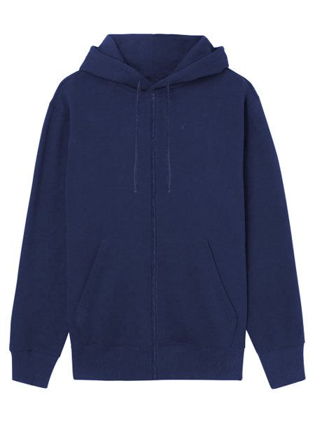 Moletom Ellus Masculino Hoodie Basico Easa Ziper Azul Marinho