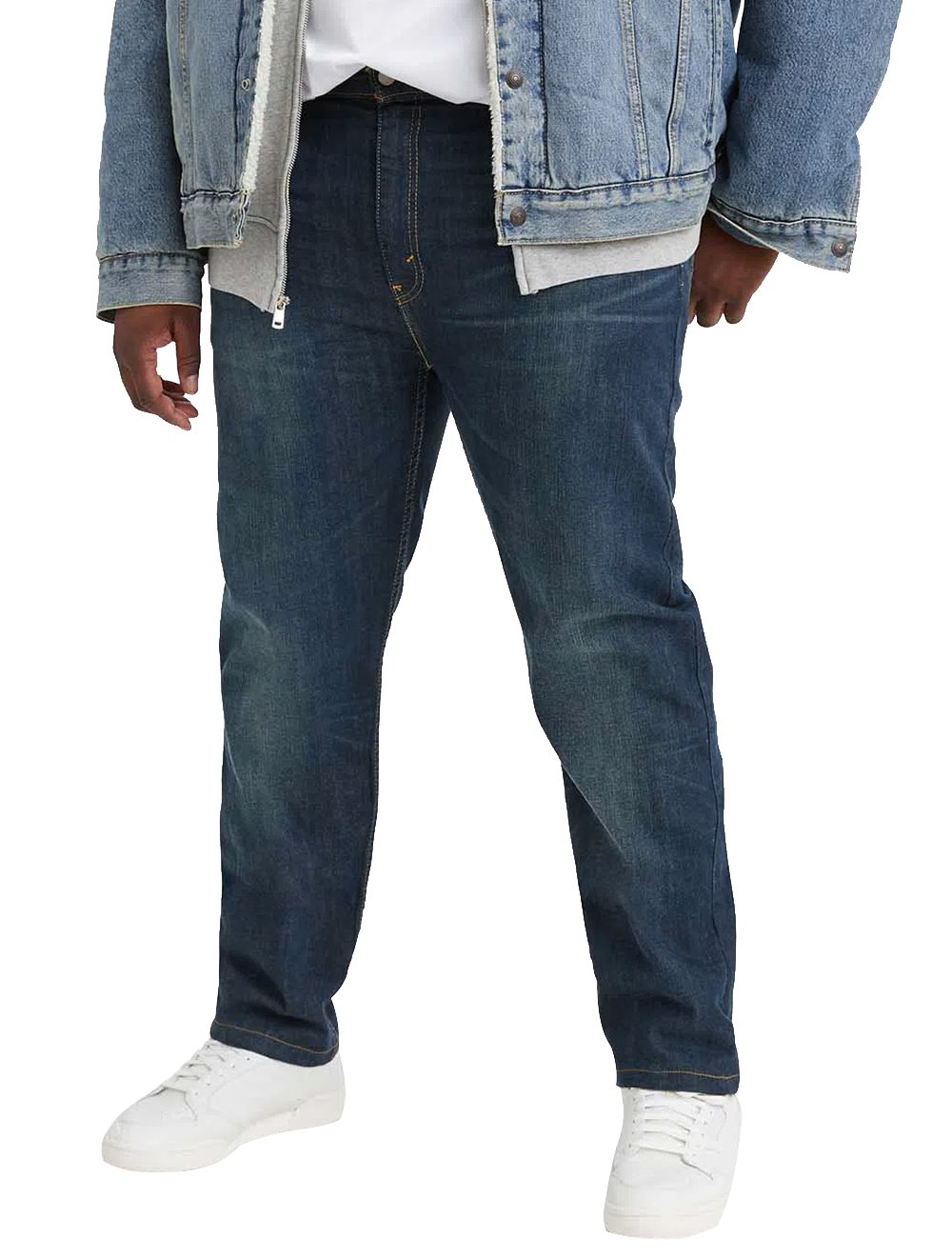 Calça Levis Jeans Masculina Regular 502 Taper Stretch Azul Médio