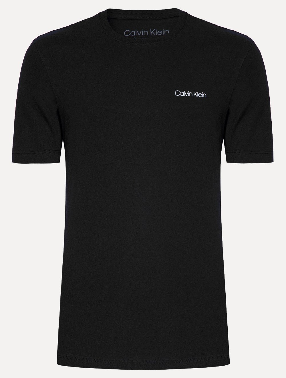 Camiseta Calvin Klein Masculina Meia Malha Dark CK Preta 