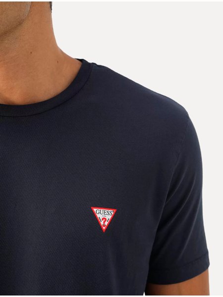 Camiseta Guess Masculina Original Small Triangle Azul Marinho