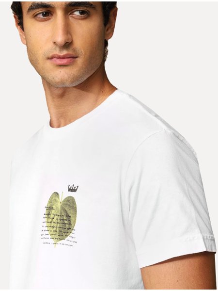Camiseta Osklen Masculina Regular Stone Anturio Branca
