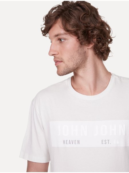 Camiseta John John Masculina Regular Sash Bryan Off-White
