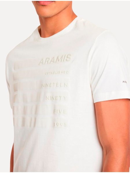 Camiseta Aramis Masculina Established Off And Black Off-White