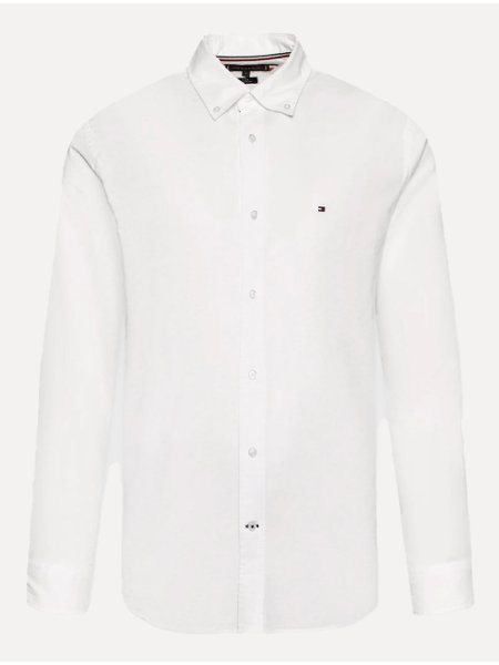 Camisa Tommy Hilfiger Masculina Regular Core Flex Poplin Branca