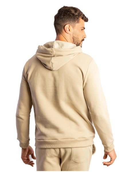 Moletom Sergio K Masculino Hoodie Uni Color Areia