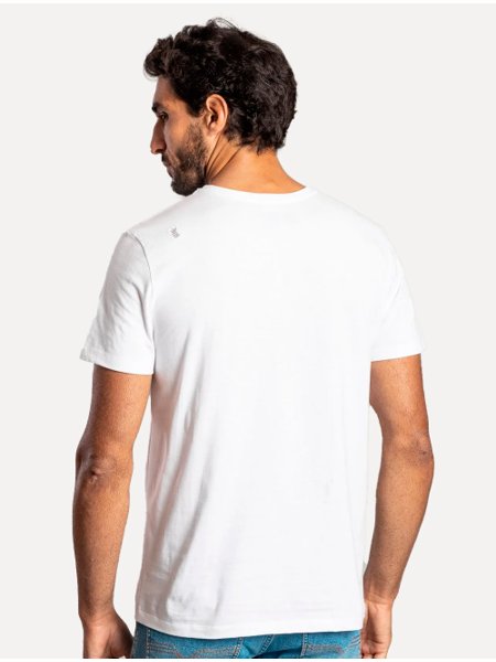 Camiseta Sergio K Masculina Back To Basics Pima White Logo Branca