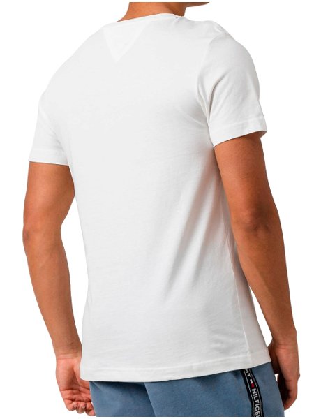 Camiseta Tommy Hilfiger Masculina Flag Core Logo Branca