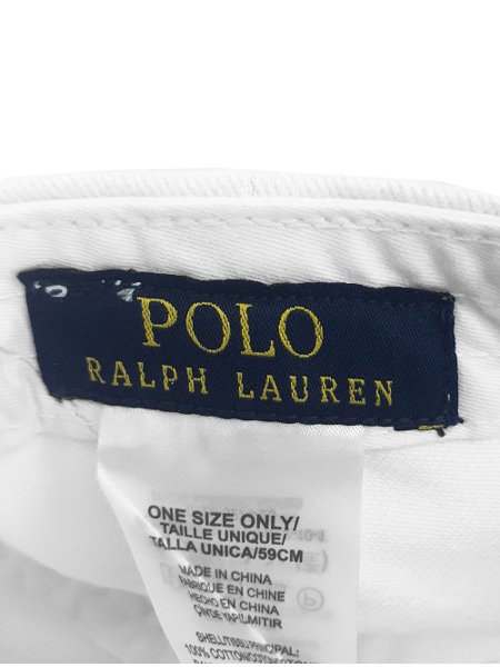Boné Ralph Lauren Navy Polo 67 Branco