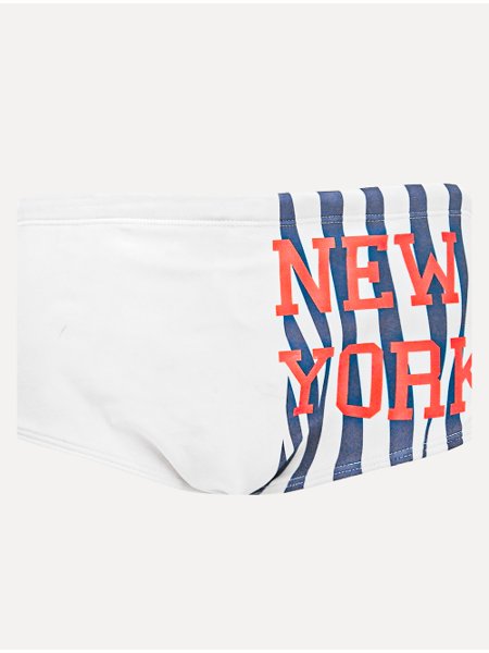 Sunga Calvin Klein Swimwear Recorte New York Branca