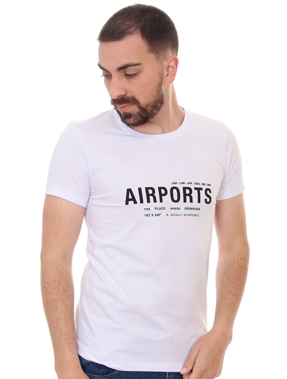 Camiseta Sergio K Masculina Airports Branca