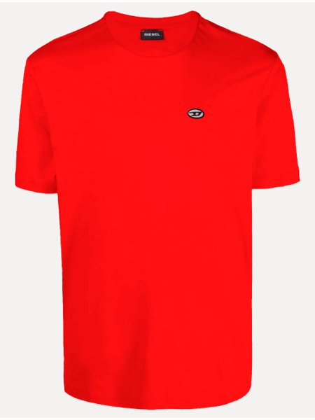 Camiseta Diesel Masculina Just Doval Pj Vermelha
