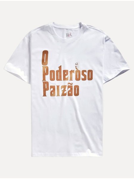 Camiseta Reserva Masculina Estampada Poderoso Paizão Branca