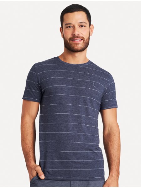 Camiseta Reserva Masculina Listrado Nice Azul Marinho