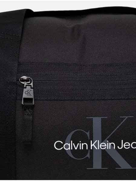 Mala Calvin Klein Masculina Weekender Poliéster Logo Preta