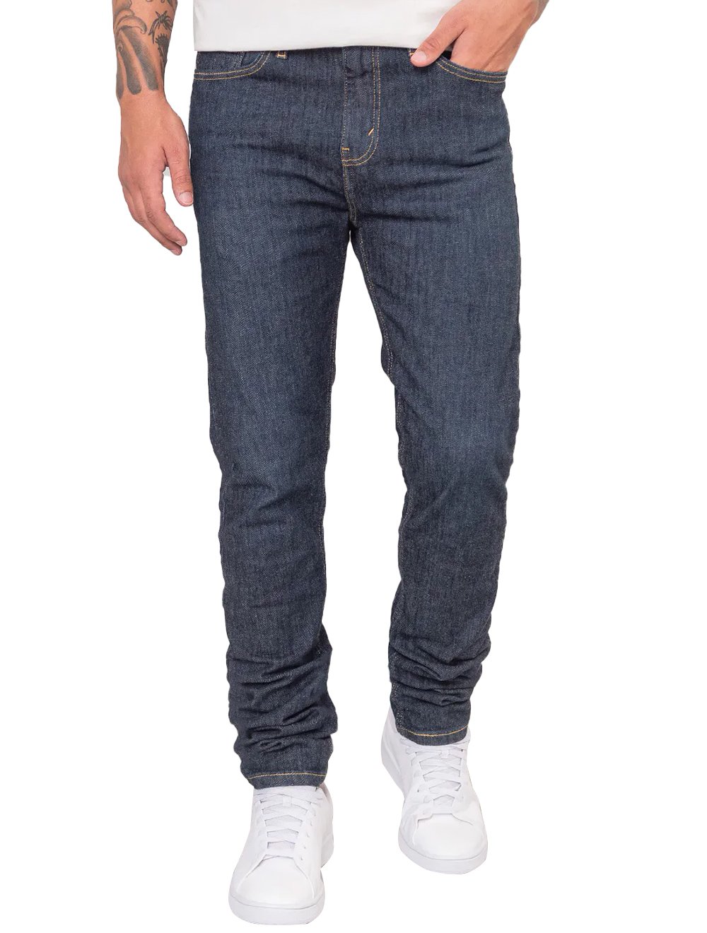 Calça Levis Jeans Masculina 510 Skinny Washed Matte Blue Escura