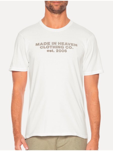 Camiseta John John Masculina Regular Made In Heaven Off-White