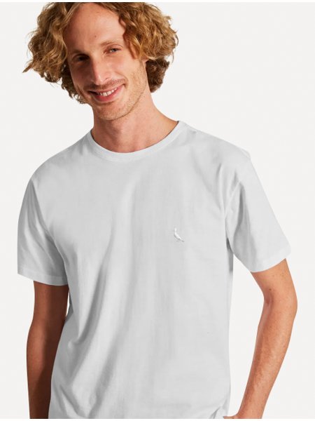 Camiseta Reserva Masculina Super Slim C-Neck Branca