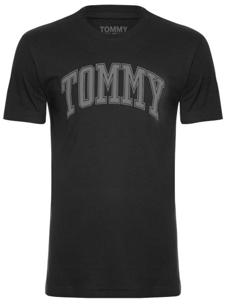 Camiseta Tommy Jeans Masculina Regular Collegiate Arc Preta