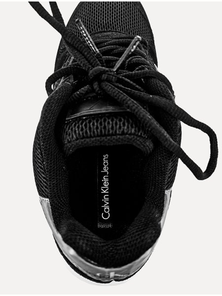 Tênis Calvin Klein Jeans Masculino New Runner 3D Logo Preto