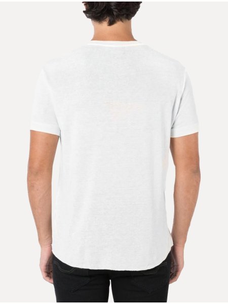Camiseta Osklen Masculina Regular Vintage Viscose-e Rose Off-White