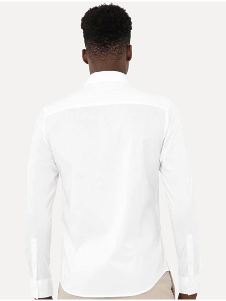 Camisa Calvin Klein Masculina Slim Cannes Essential Branca