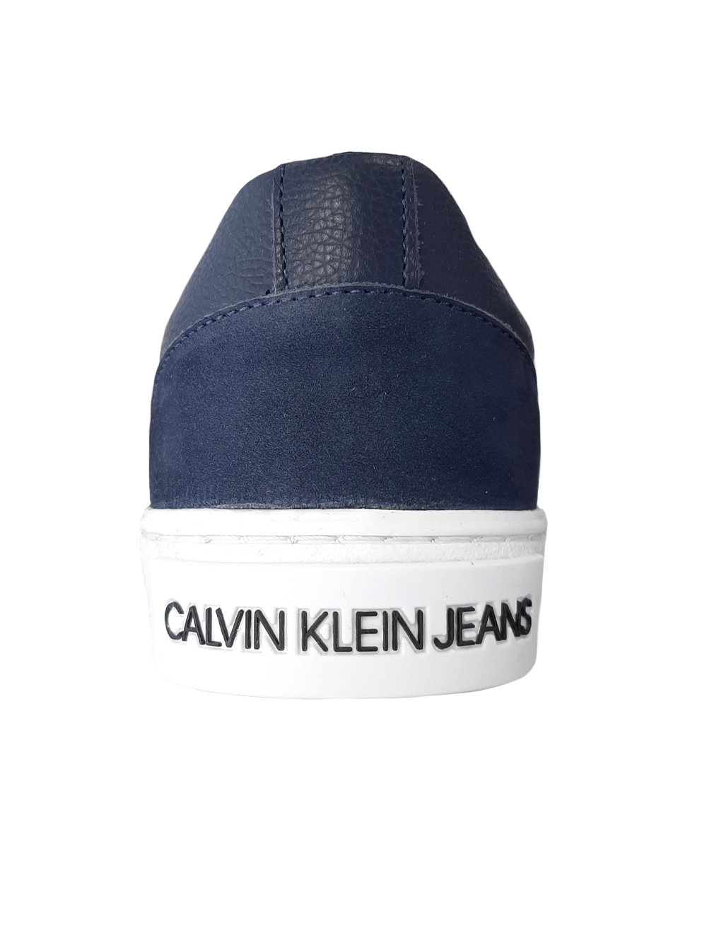 Tênis Calvin Klein Jeans Masculino Couro Nobuck Azul Marinho | Secret Outlet
