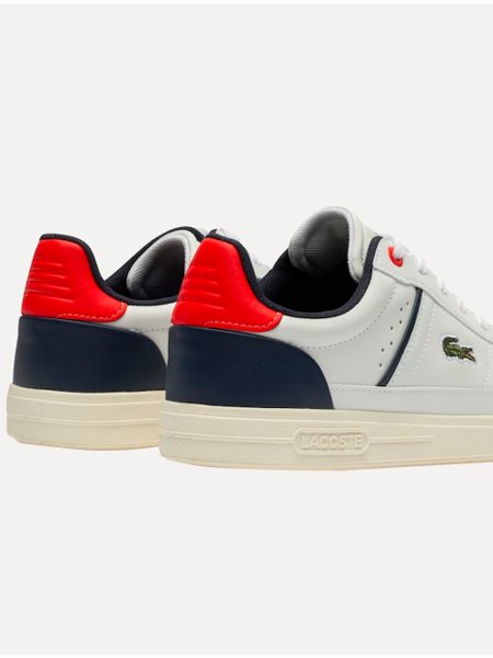 Tênis Lacoste Masculino Couro Europa Pro Leather Red/Wht/Navy